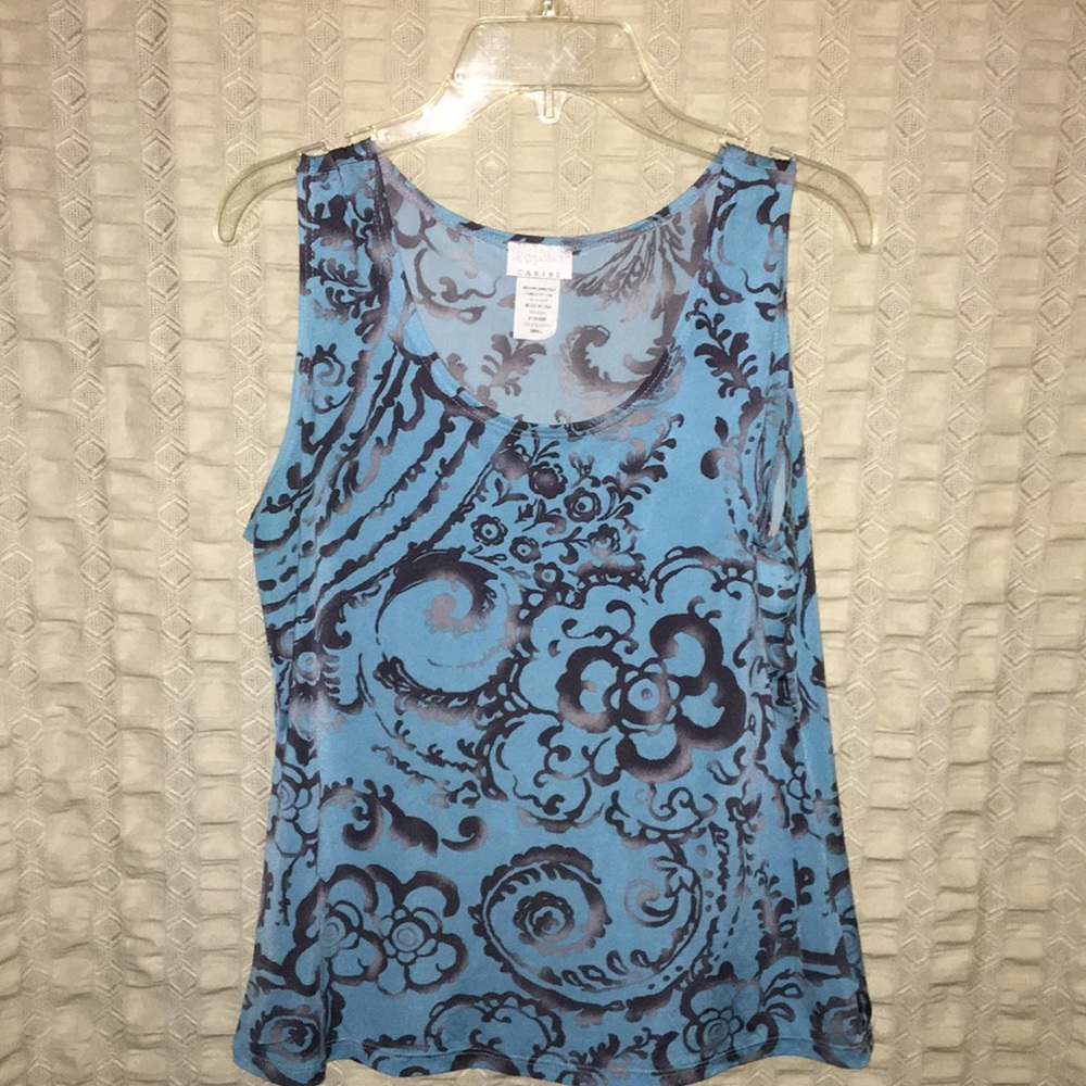 Caribe blue tank top size small